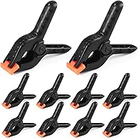 PureGuard 10-Pack 4.5 Inch Heavy Duty Plastic Spring Clamps - Sturdy Woodworking Clips for Balloon Arches, Crafts, Photography Backdrops & Pool Covers