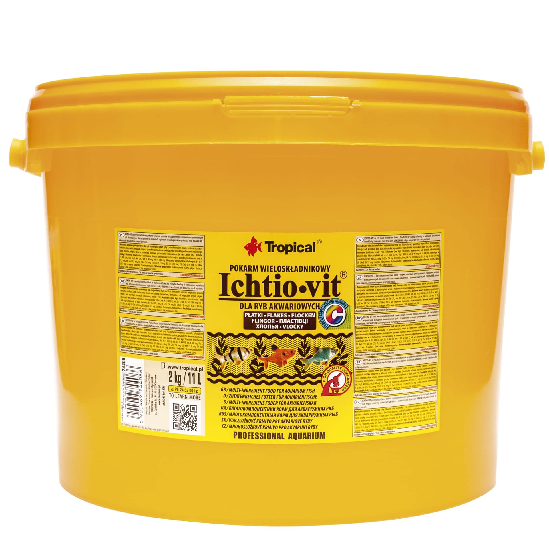 Tropical Ichtio VIT Hauptfutter (Flockenfutter) für alle Zierfische, 1er Pack (1 x 11 l)