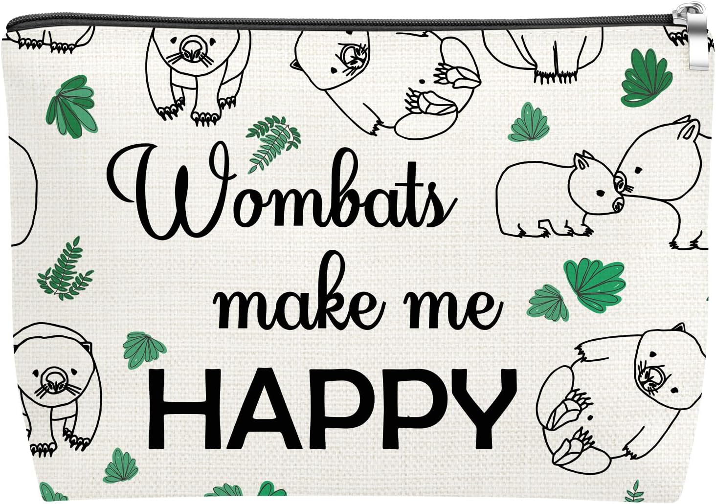 Mxrymvu Wombat Lover Gift Makeup Bag Wombats Gift Wombat Themed Gifts Cosmetic Bag Animal lover Gifts for Women Friend Sister Daughter Birthday Christmas Graduation Present Travel Pouch