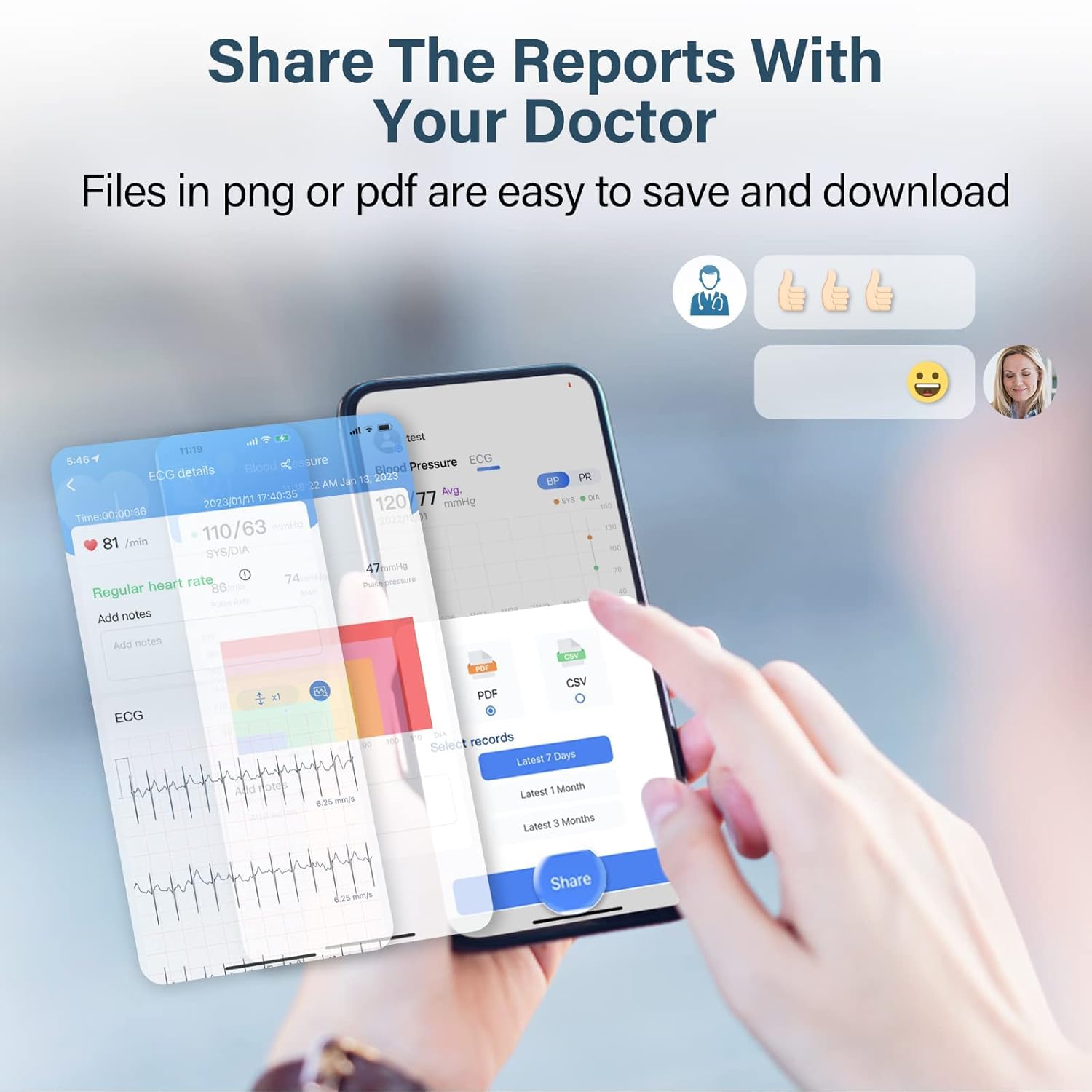 CheckMe Armfit Plus Blutdruckmessgerät Oberarm Bluetooth mit EKG,Analyse des EKG-Berichts,30S Messung von Blutdruck,EKG,Herzfrequenz,Multi User Management,Blutdruck Messgerät mit App für Android/iOS