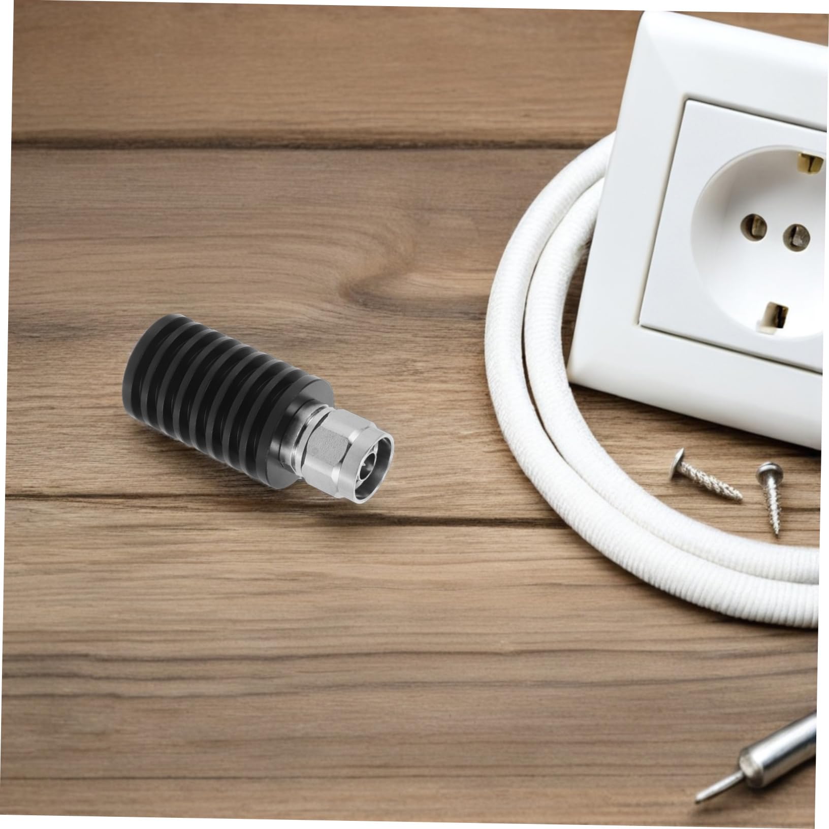 Angoily Connecteur de Terminaison Fixe N-Type 50 Ohm 25w pour Radio, Charge Coaxiale Dc-3ghz en Aluminium et Cuivre, Installation Pratique pour Tests et Réglages