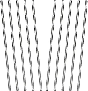 10Pcs M8 x 250mm 304 Stainless Steel Fully Threaded Rods, Threaded Rods Bar Studs, Right Hand Thread Long Threaded Screw, M8-1.25 Thread Pitch, Fits for Anchor Bolts, Hangers, U-Bolts (5/16" x 10")