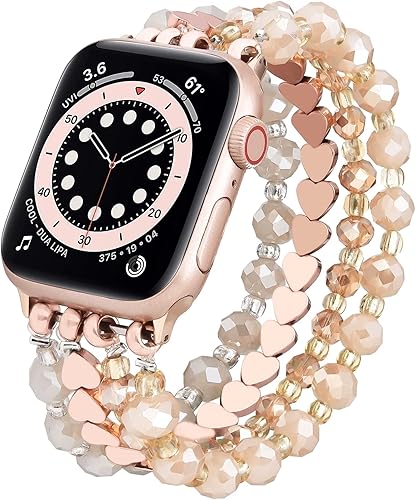Vista 22 de VISOOM Pulsera de cuentas boho compatible con Apple Watch Band de 40 mm/38 mm/41 mm/42 mm Series 11 10 9 8 7 SE Series 6/5/4; correa de reloj