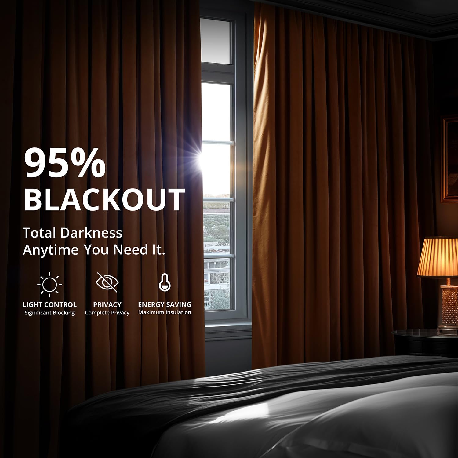 HPD Half Price Drapes Cortinas Opacas térmicas de Terciopelo para Sala de Estar de 84 Pulgadas de Largo (1 Panel), Cortinas Opacas con Aislamiento y Bolsillo para cortinero, Cortinas de Ventana de
