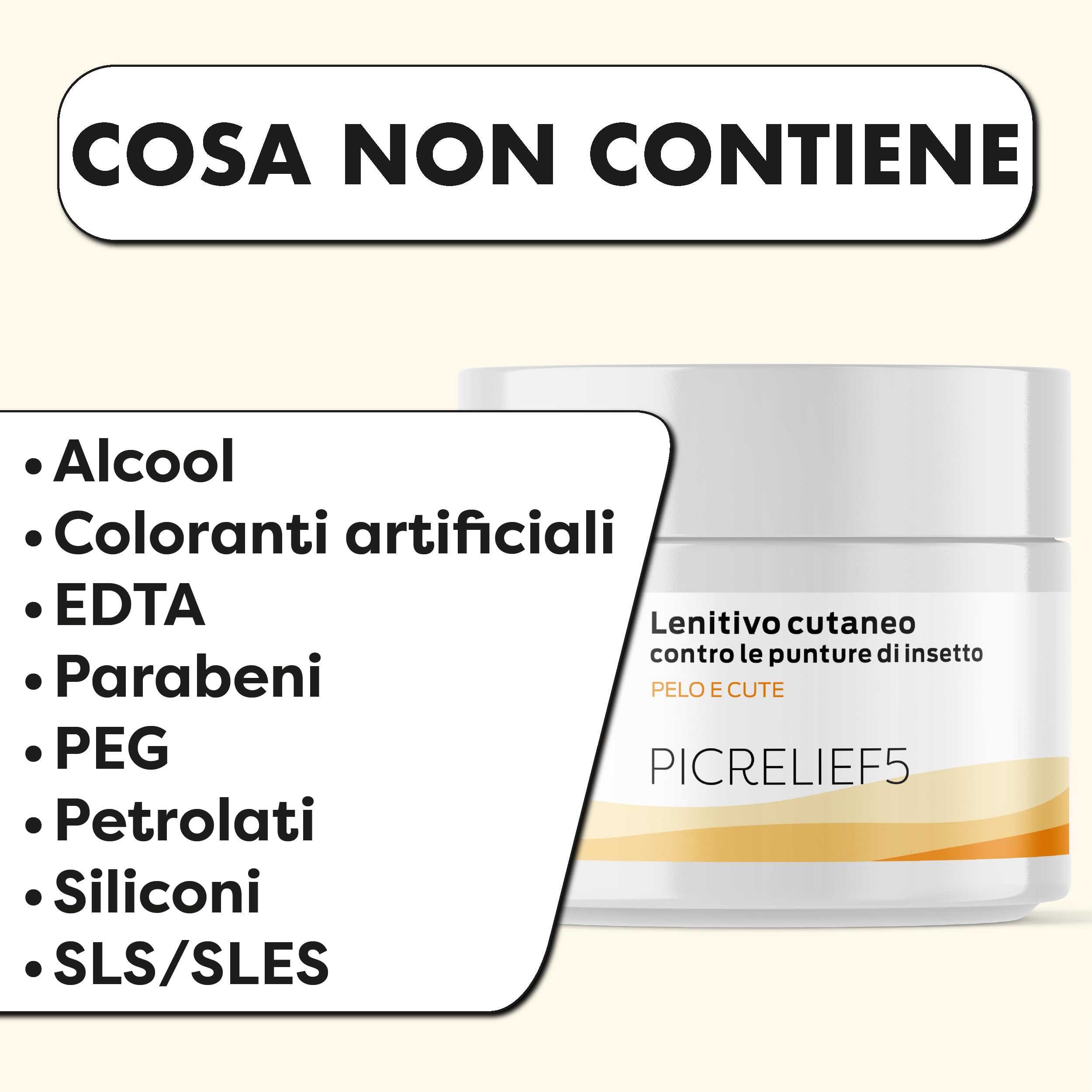 PHARMACINQUEPET PICRELIEF5 Beruhigende Creme gegen Insektenstiche, Linderung bei Juckreiz und Schwellungen, 50 ml