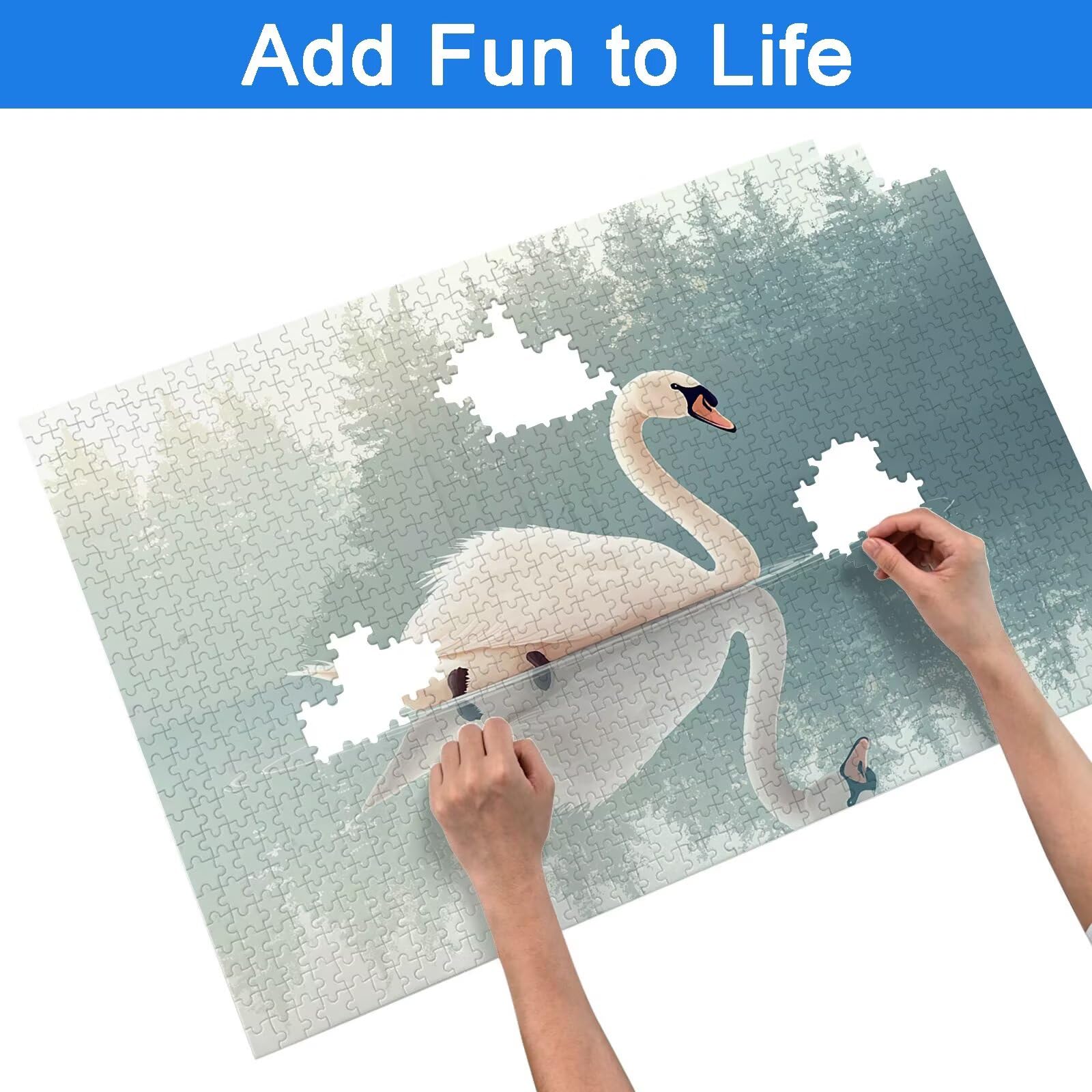Puzzle 6000 Pezzi Cigno, Puzzle Animale 6000 Pezzi Arte per Adulti e Bambini, Misura: 179.5x105.5 cm, Puzzles Legno per Adulti con Squisita Scatola di Imballaggio, Regalo Donna, Regalo Uomo, -8975