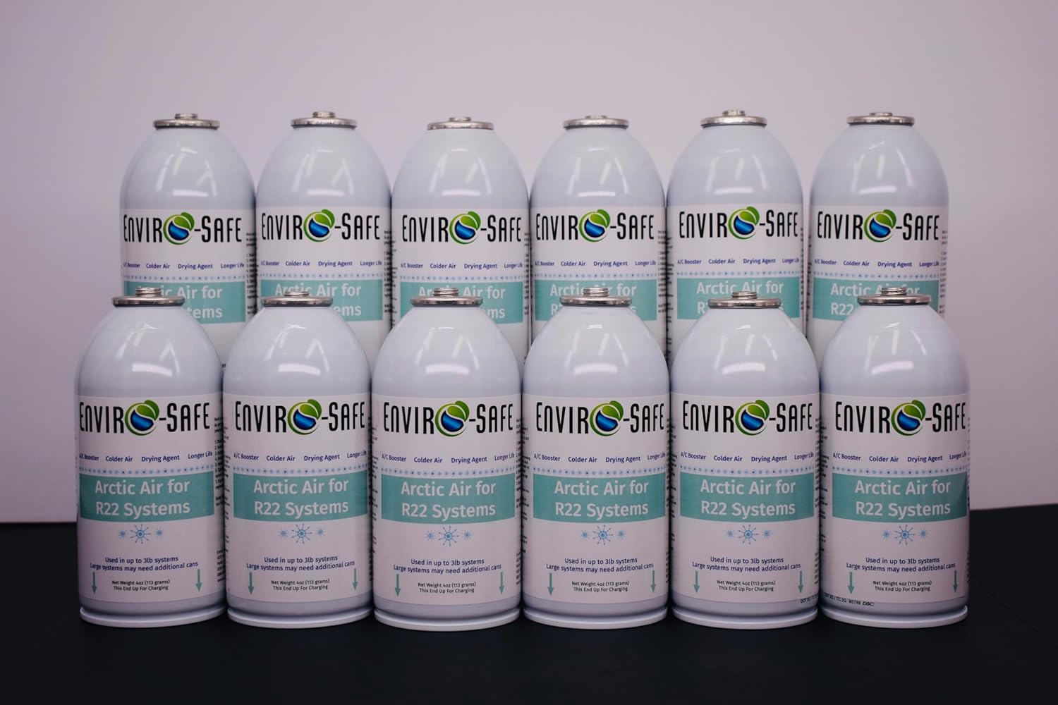 ENVIRO-SAFE Arctic Air Moisture Remover for R22 Systems – A/C Booster Additive – 12pk-4oz-Cans Only
