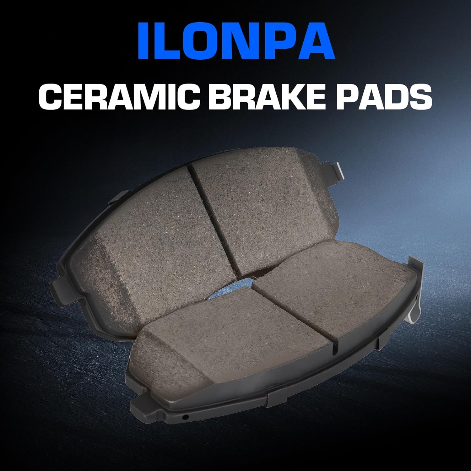 ILONPA Front Ceramic Disc Brake Pads Set for Nissan 350Z/Altima/Cube/Sentra/Versa/Juke/Maxima, for INFINITI G20/G35/I30/I35, for Suzuki SX4, 4PCS(With Hardware)