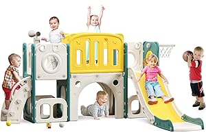 8-in-1 Toddler Slide Climber Playset