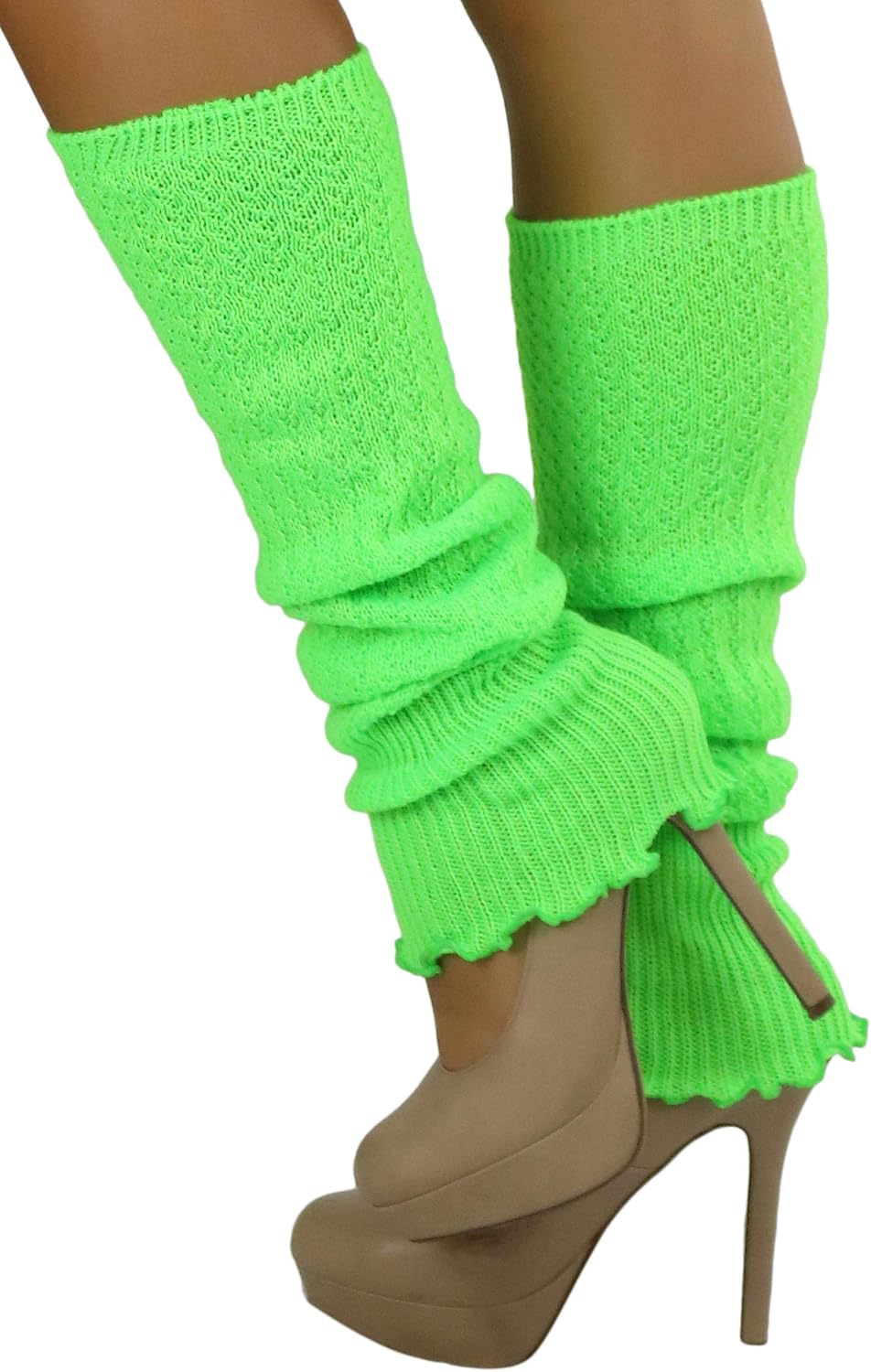 ToBeInStyle Women's Ribbed Acrylic Footless Leg Warmers