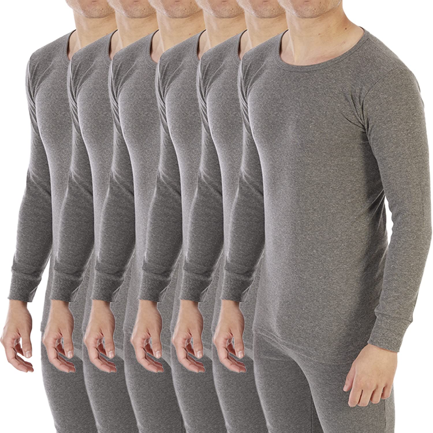 Lacotex Camiseta Interior Termal de Hombre | Camiseta Manga Larga y Cuello Redondo Térmica | Confort y Protección Térmica Interior | Pack Ahorro 3 y 6 Unidades | L101G