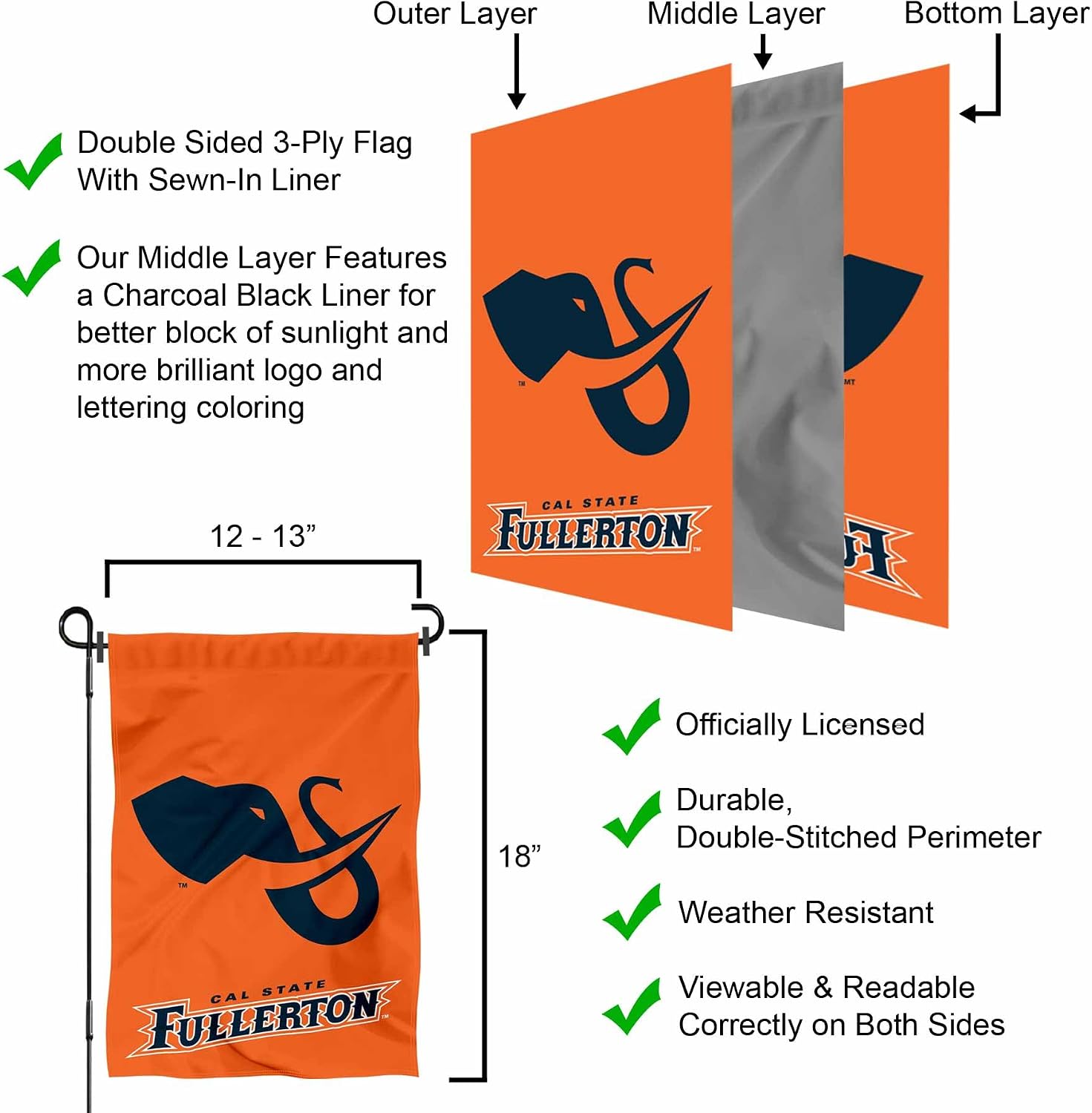 Cal State Fullerton Titans Logo Garden Banner Flag