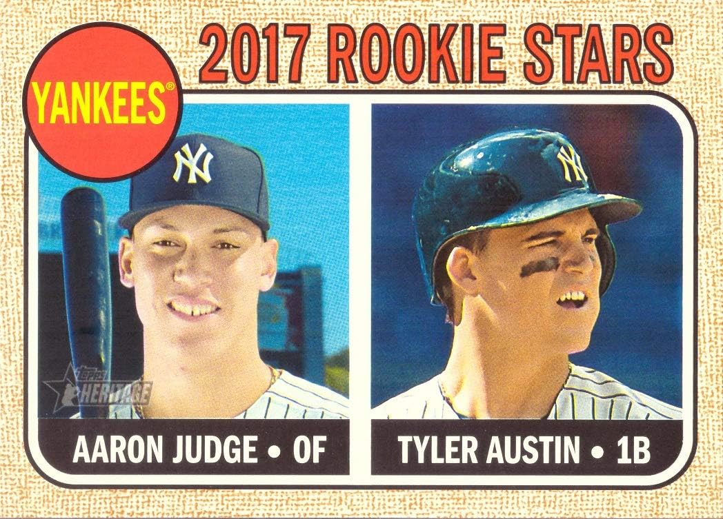 2017 Topps Heritage Baseball #214 Aaron Judge/Tyler Austin Rookie Card - New York Yankees