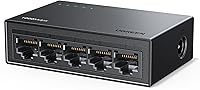 UGREEN 5-Port Gigabit Ethernet Switch - Plug & Play Unmanaged Hub, Compact Fanless, Wall Mount Desktop for Router NAS Laptop Home Office