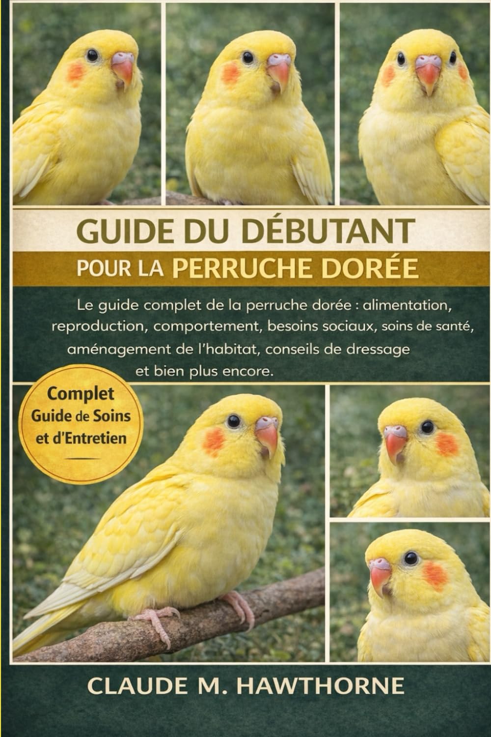 GUIDE DU DÉBUTANT POUR LA PERRUQUE DORÉE: Le guide complet de la perruche dorée : alimentation, reproduction, comportement, besoins sociaux, soins de ... conseils de dressage et bien plus encore.