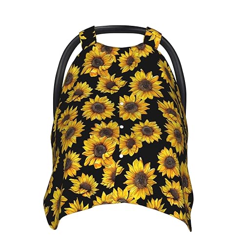 Vista 71 de KiuLoam Toldo de asiento de automóvil de animales del bosque, funda de lactancia para mamá lactancia, funda de asiento de automóvil para bebé/fundas