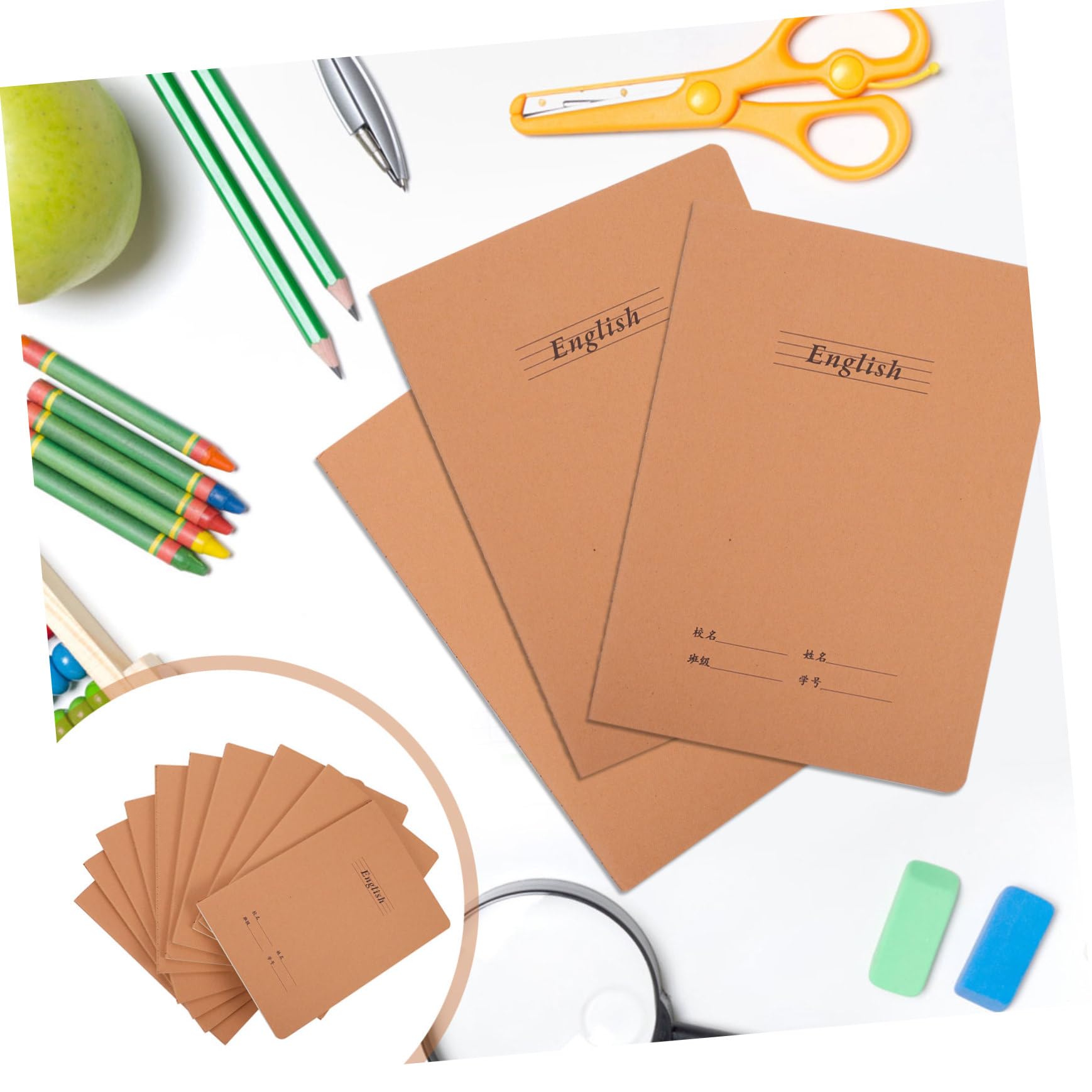Schüler Übungshefte 10 Stück Papier, Englische Notizbücher für Schulbedarf | Schüler Übungshefte, Einschulung Feier, Notebook, Schule Zubehör, Schulutensilien, Süße Schulsachen