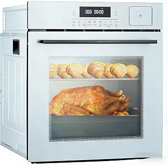 24" Built-In Single Electric Wall Oven, 2.5 Cu. Ft. Convection, 10 Cooking Functions, Stainless Steel, ETL Certified