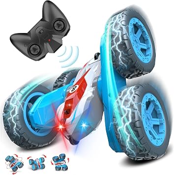 Gralal 360  Flips Remote Control Cars with LED Headlights, 4WD RC Car Toys for 3-8 Year Old Boys Gifts Birthday Presents, Toys Gifts for Boys Girls Age 3 4 5 6 +
