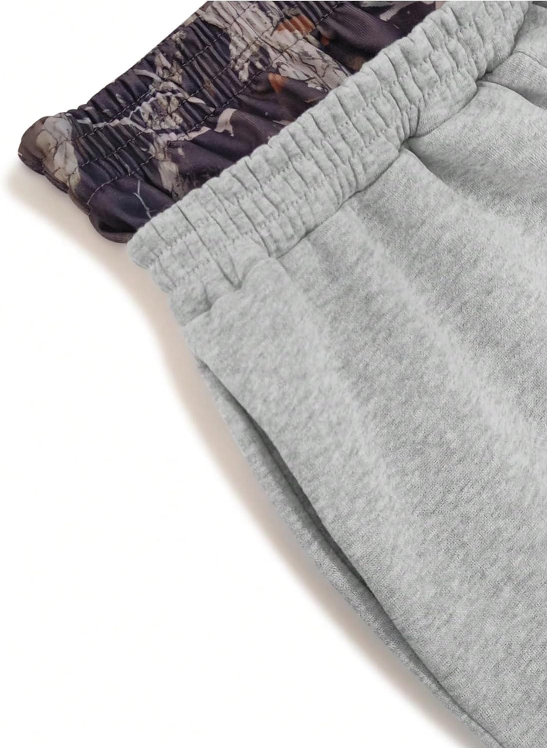 Men's Elastic Double Waist Patchwork Sweatpants Wide Leg Baggy Track Pants Vintage Streetwear - Image 4