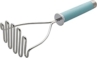 Gourmet Stainless Steel Wire Masher, 10.24-Inch, Aqua Sky