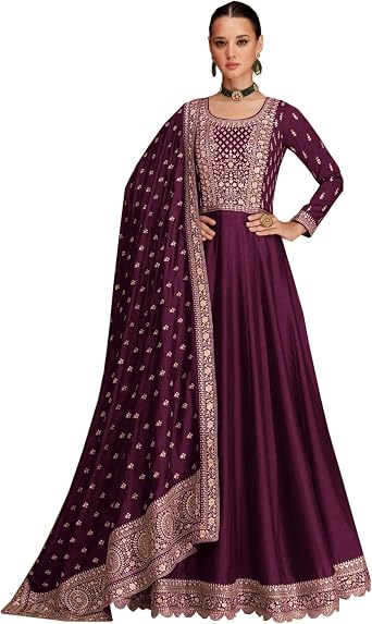 Pakistani Indian Party Wear Salwar Kameez Suits Stitched Flared Anarkali Gown Dress