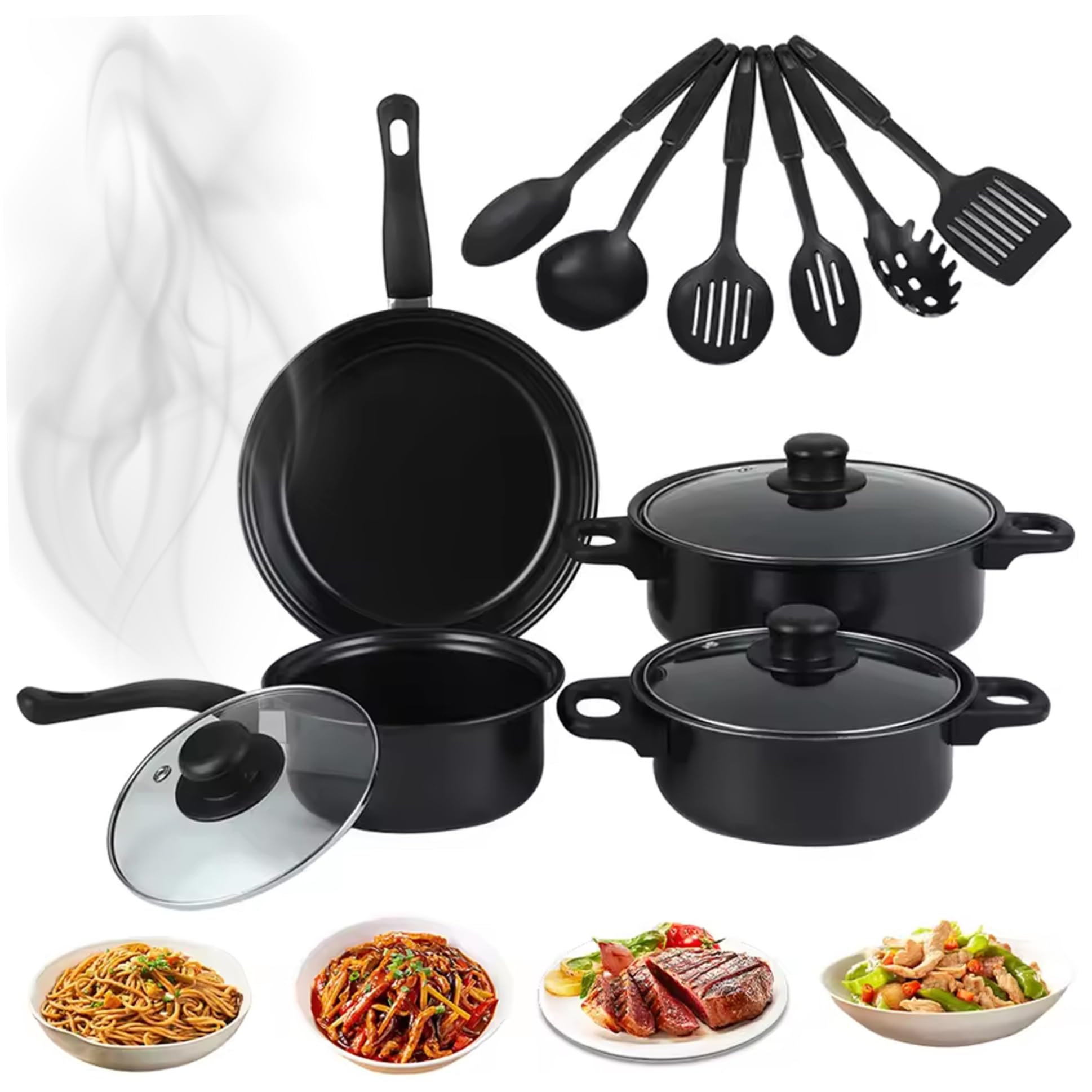 Batterie de cuisine antiadhésive 13 pièces pour éviter de rayer vos casseroles et vos poêles