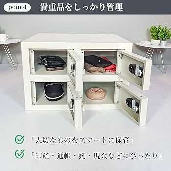 Amazon.co.jp: 貴重品ロッカー 小型 鍵付きダイヤル錠 4人用