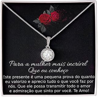 Presente Para Mulheres - Colar de Prata Esterlina 925 OU Kit Colar + Brinco + Caixa Luxo - Joias Femininas, Presente Para Esposa e Namorada, Presente Feminino, Presente Natal