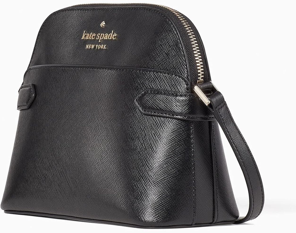 Kate Spade Staci Dome Saffiano Leather Crossbody Bag Purse Handbag (Black): Handbags: 