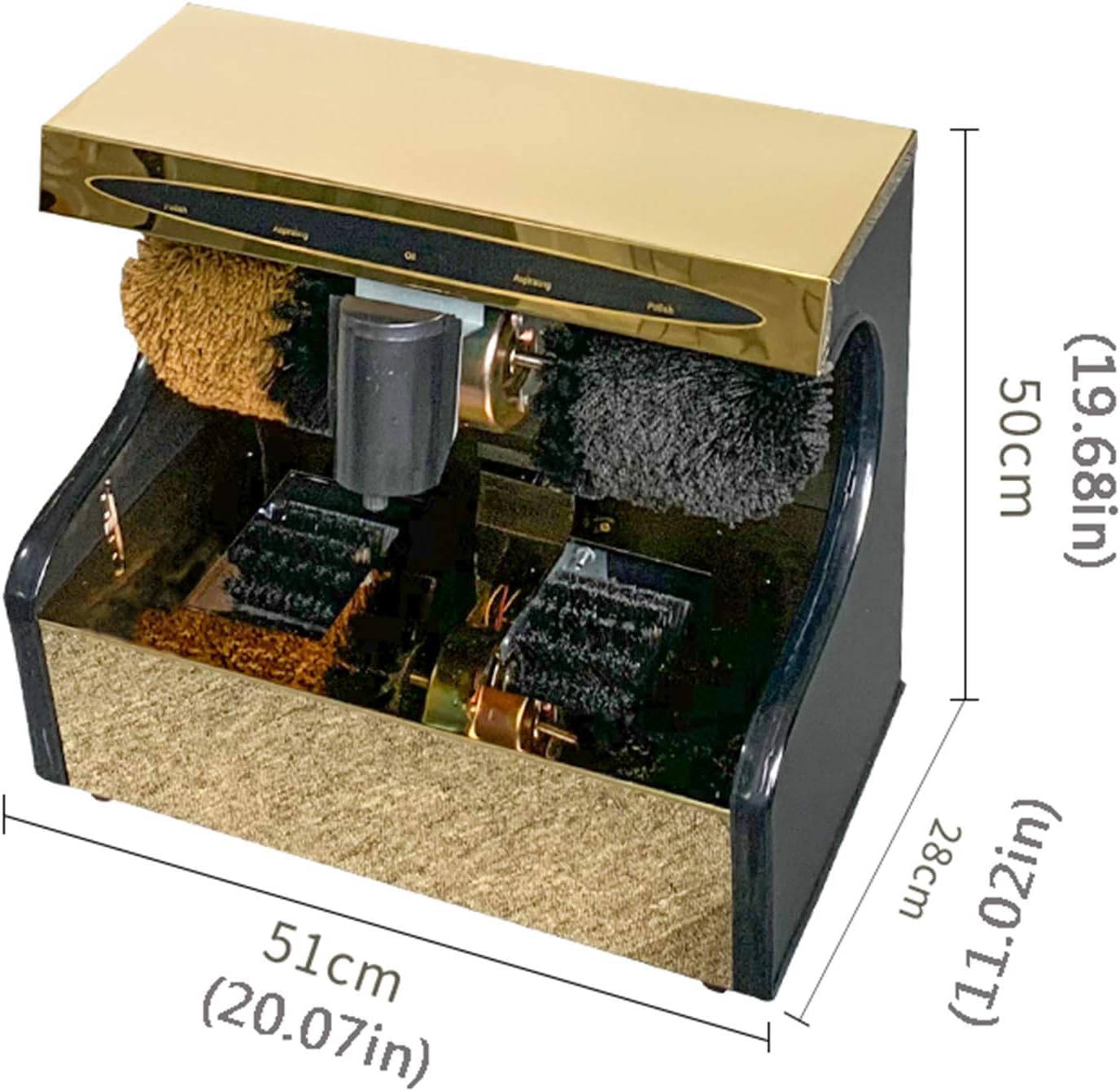Automatischer Schuhputzer mit Infrarotsensor & Ölung – Elektro-Schuhpolierer mit 185W Dual-Motor für berührungsfreie Bedienung zu Hause, Büro, Hotel und gewerbliche Nutzung,Silver