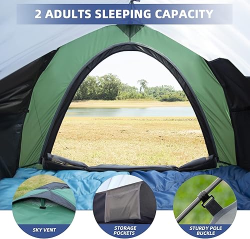 Miniatura 4 de Forceatt Tienda de campaña para camioneta, se adapta a 5 pies a 6.5 pies, camioneta impermeable PU2000 mm, cama de 6.5 pies, fácil de instalar, para