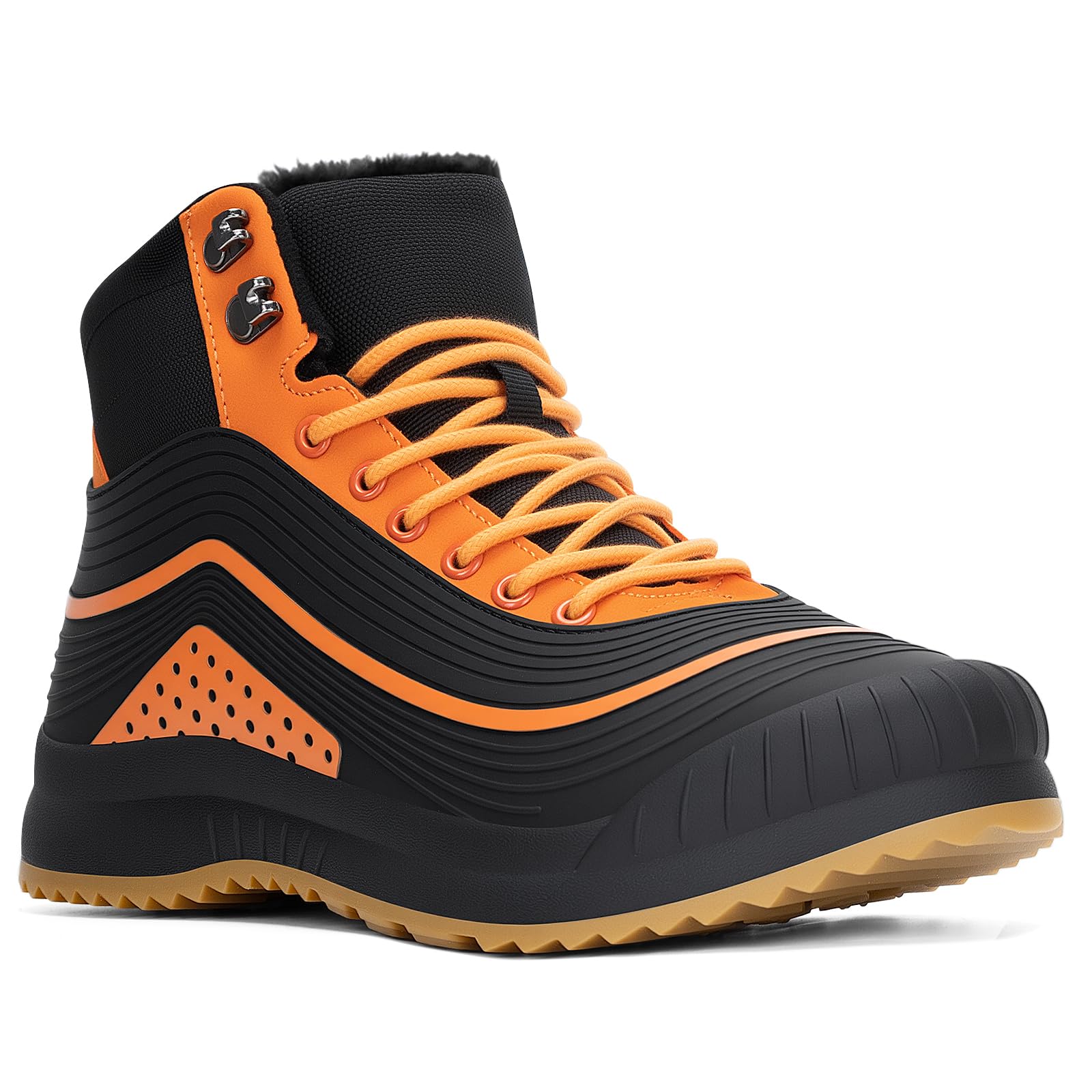 ulogu Snow Boots for Men Women丨Insulated Waterproof Fur Lined Booties丨Non Slip Lightweight Winter Shoes