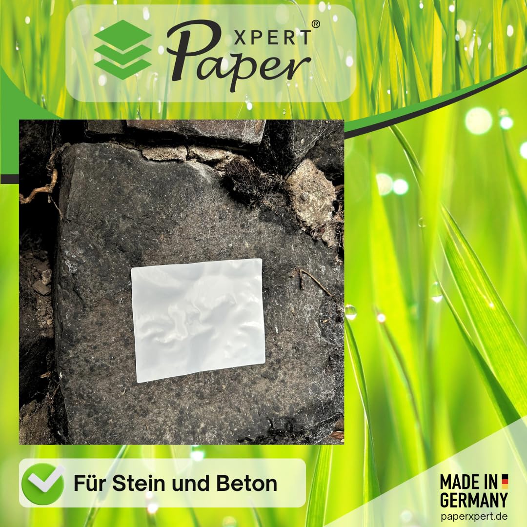 Power Etiketten Endlos 110 x 90 mm | Für Holz, Reifen, Beton uvm. | PP weiß glänzend 195 µ | Thermotransfer Industrieetiketten mit Spezialreifenkleber | 2.000 Etiketten | Made in Germany
