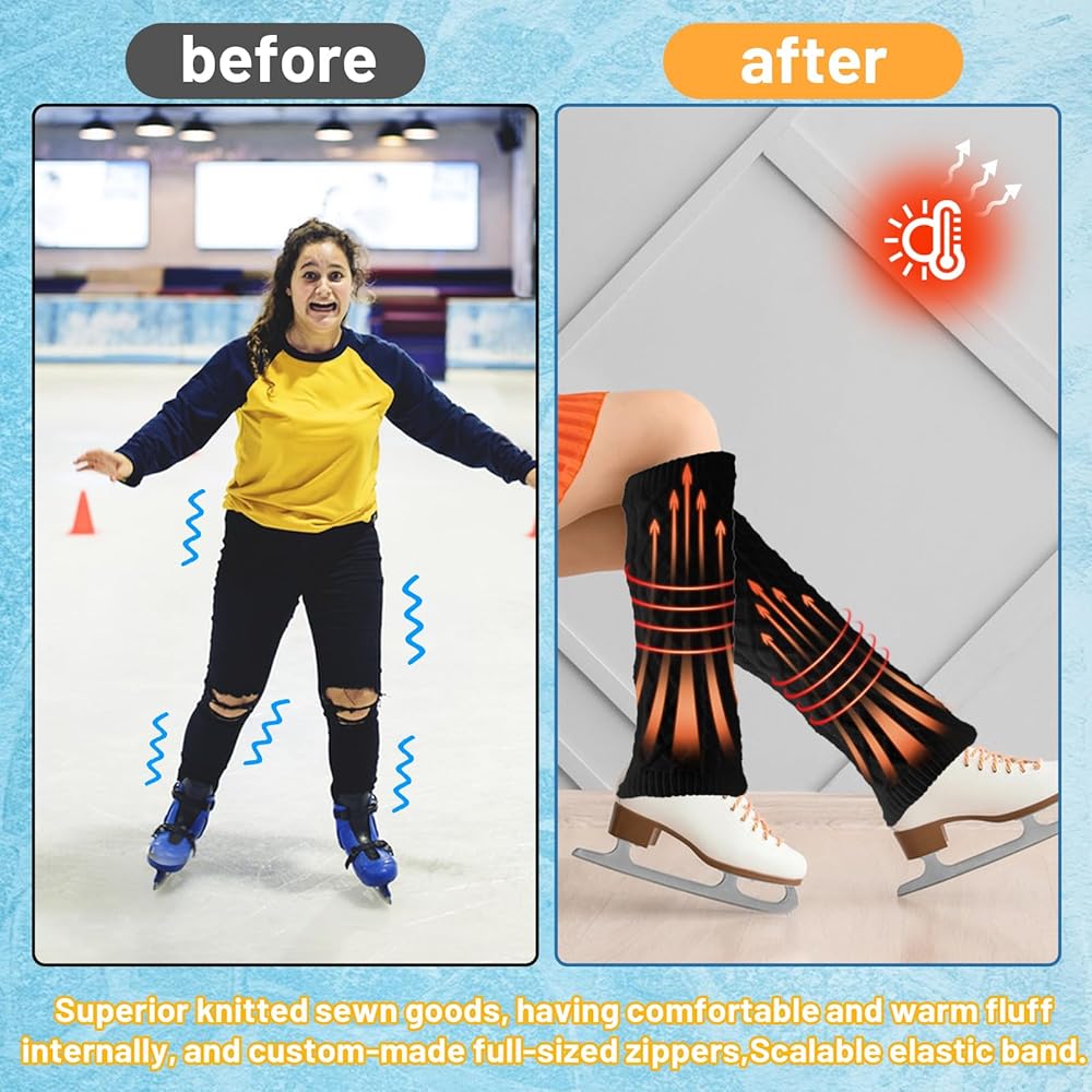Jambières Longues De Patinage Artistique – Tricot, Sans Pieds, 63-65 Cm, Pour Sport Et Danse