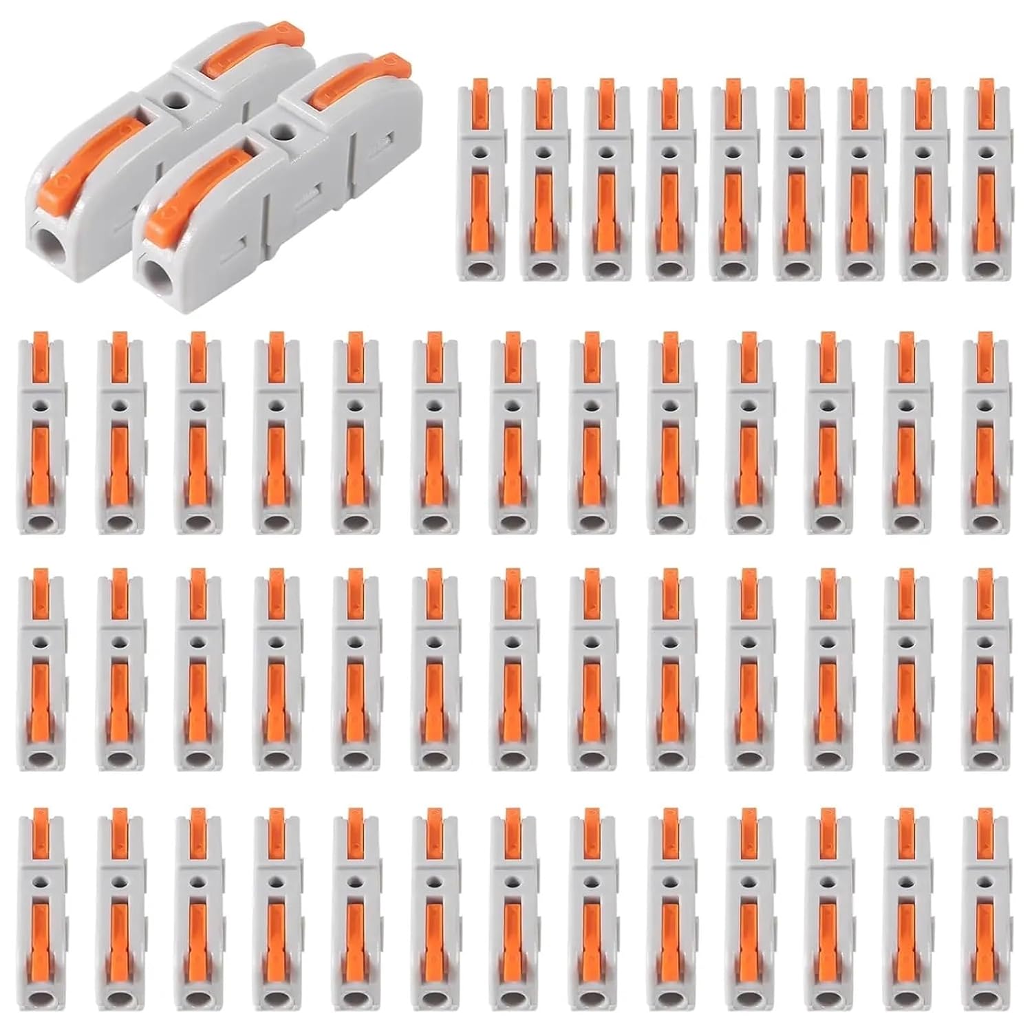 Lever Wire Connectors 60pcs Lever Wire Connectors, 1 to Inline Assemblable Connector, Electrical Terminals