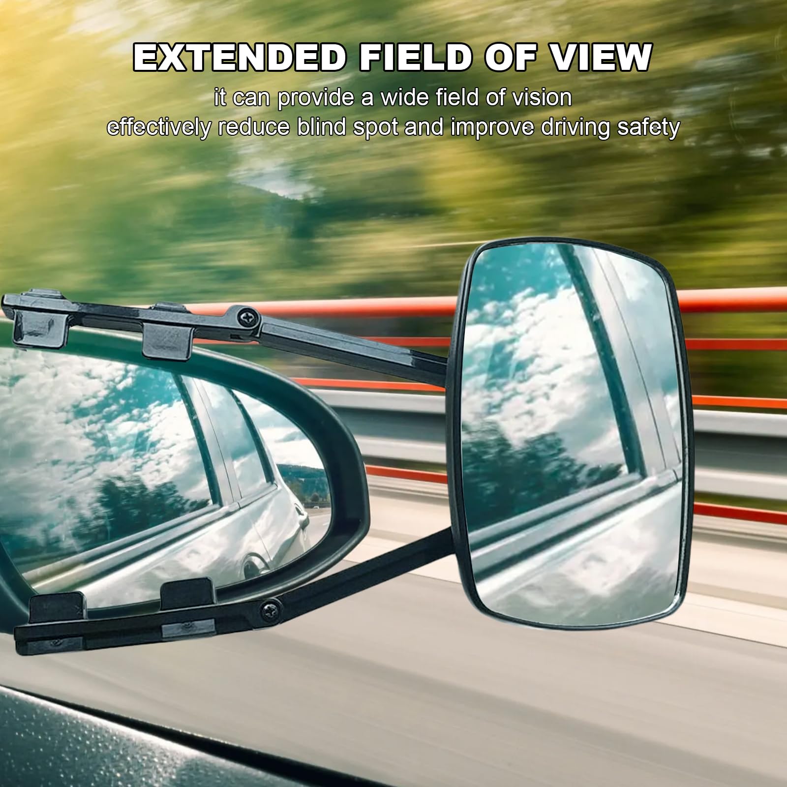 Specchietti Per Roulotte E Camper - Universali, Regolabili 360°, Con Cinghie, 2 Pezzi - Foto 5