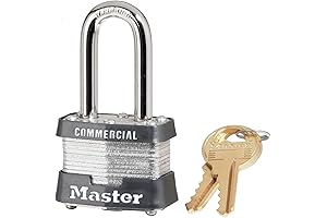 Master Lock Weatherproof Padlock with 1 Key, 1-Pack, Silver