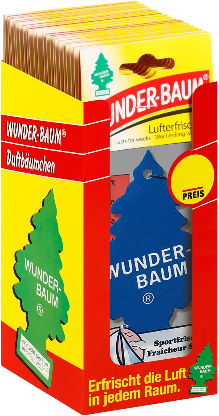 Wunder-Baum 134203/24 Air Freshener Box of 24 Sports Freshness
