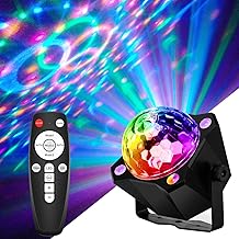 Disco Ball Lamp with Sound Activated Strobe Light and Remote Control, Party Lights Kit for Home Karaoke, Club, Wedding Events
