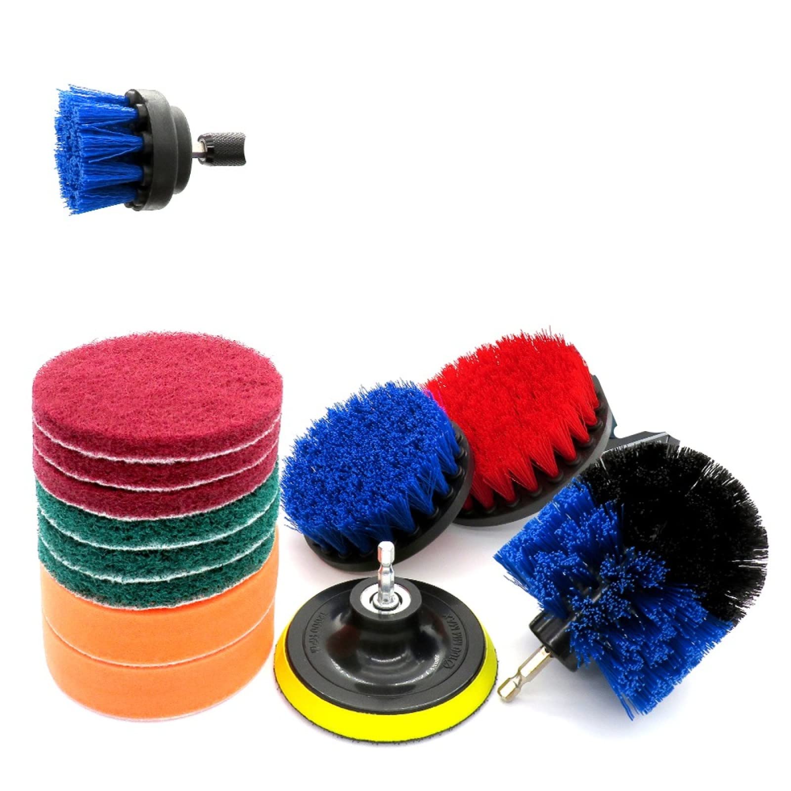 Kit Di Spazzole Per Trapano Da 14 Pezzi, Spazzola Per Lavaggio Elettrico, Spugnette Abrasive E Spugna Per Strofinare Per Tutti Gli Usi Per La Cucina Del Bagno Dell'auto