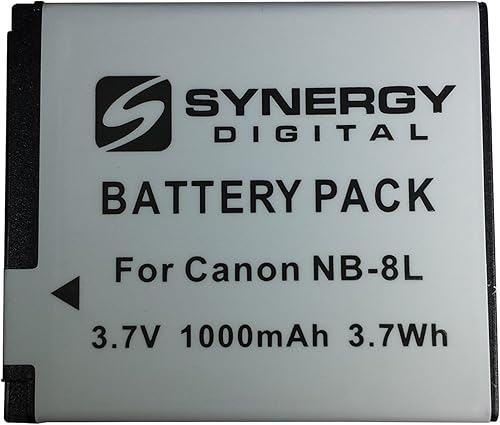 Synergy Digital Batería de cámara, funciona con cámara digital Canon Powershot A3300, (iones de litio, 3.7V, 1000 mAh) Batería de ultra alta