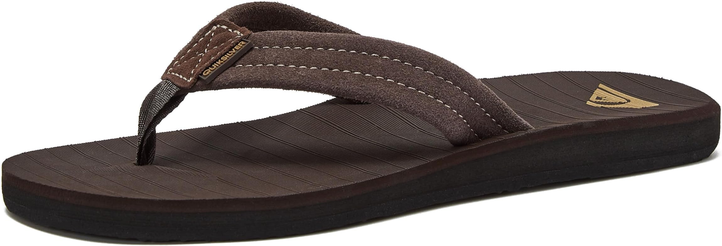 Carver Suede Flip Flops for Men, Arch Support Athletic Mens Sandals, Thong Mens Slides