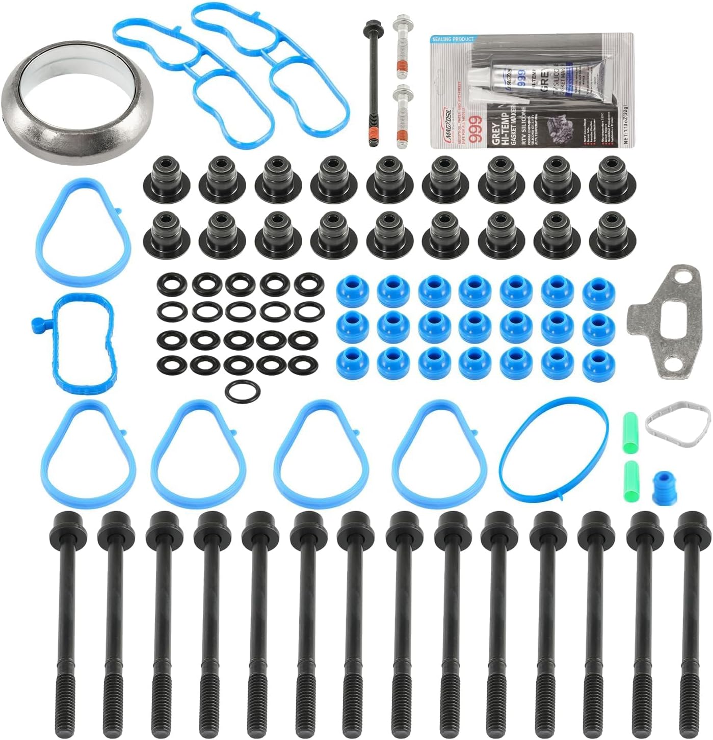 Torchbeam Head Gasket Set with Head Bolts HS26390PT ES71334 Fit for Canyon 2007-2012,Colorado 2007-2012,H3 2007-2010,H3T 2009-2010,i-370 2007-2008, Engine Cylinder Head Gasket Kit