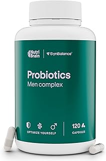 Probiotika für Männer | Hochdosiert 6 Mrd KBE–120 magensaftresistente Kapseln | Darmkur, Haarausfall, Verdauung, Hormonbalance | 6 Bakterienstämme | 4 Monate | Patentierte Synbalance®-Mischung |Charge