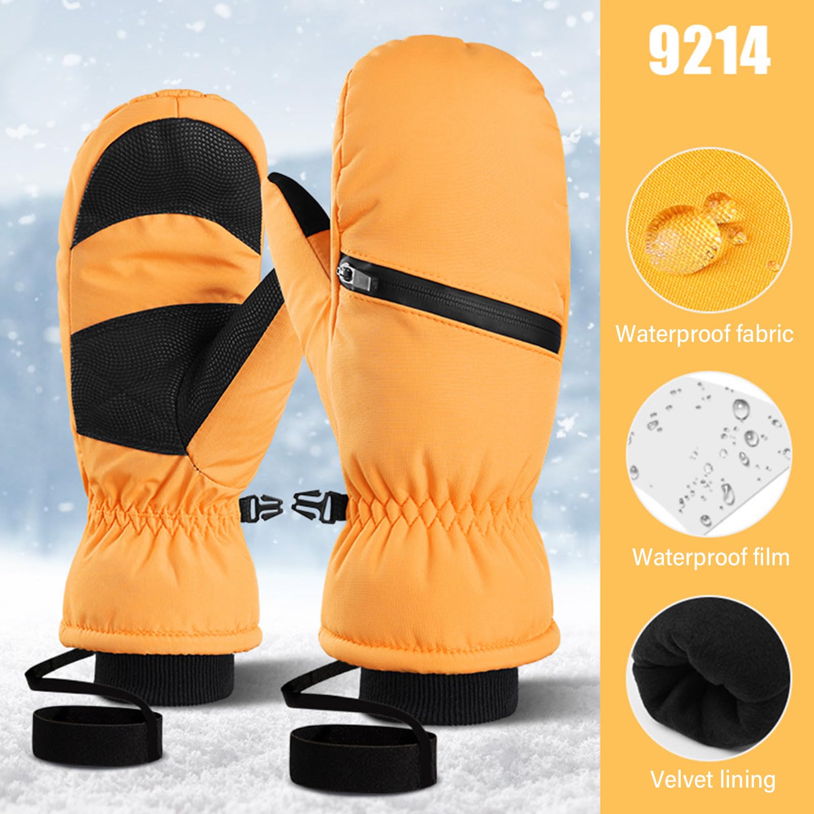 Guanti da snowboard resistenti all'acqua pratici guanti da sci touchscreen guanti caldi guanti invernali per uomo donna