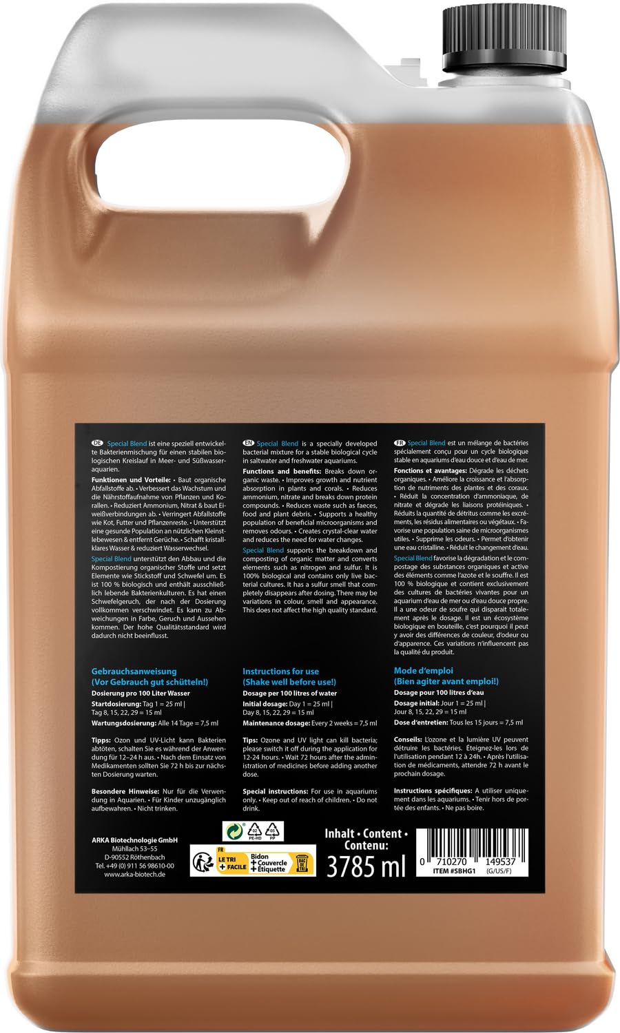 MICROBE-LIFT Special Blend – wysoce aktywne bakterie, do akwarium blisko natury, wspomaga rozkład zanieczyszczeń, woda słodka i morska, 3785 ml