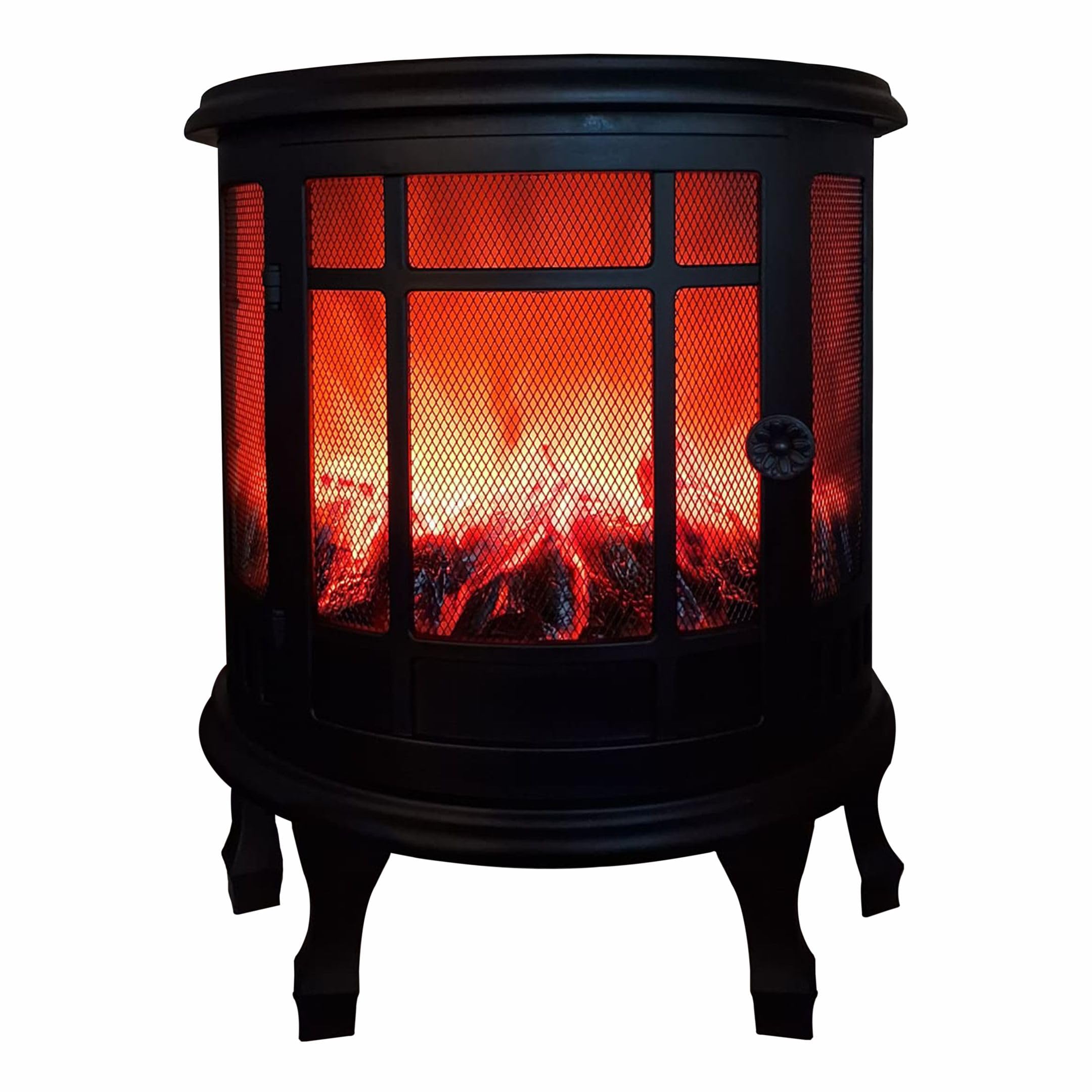 LED Flame Effect Decorative Lantern | Black Metal Frame Fire Lamp | Battery Operated Flickering Flame Light for Home, Party & Outdoor Decor-image-29