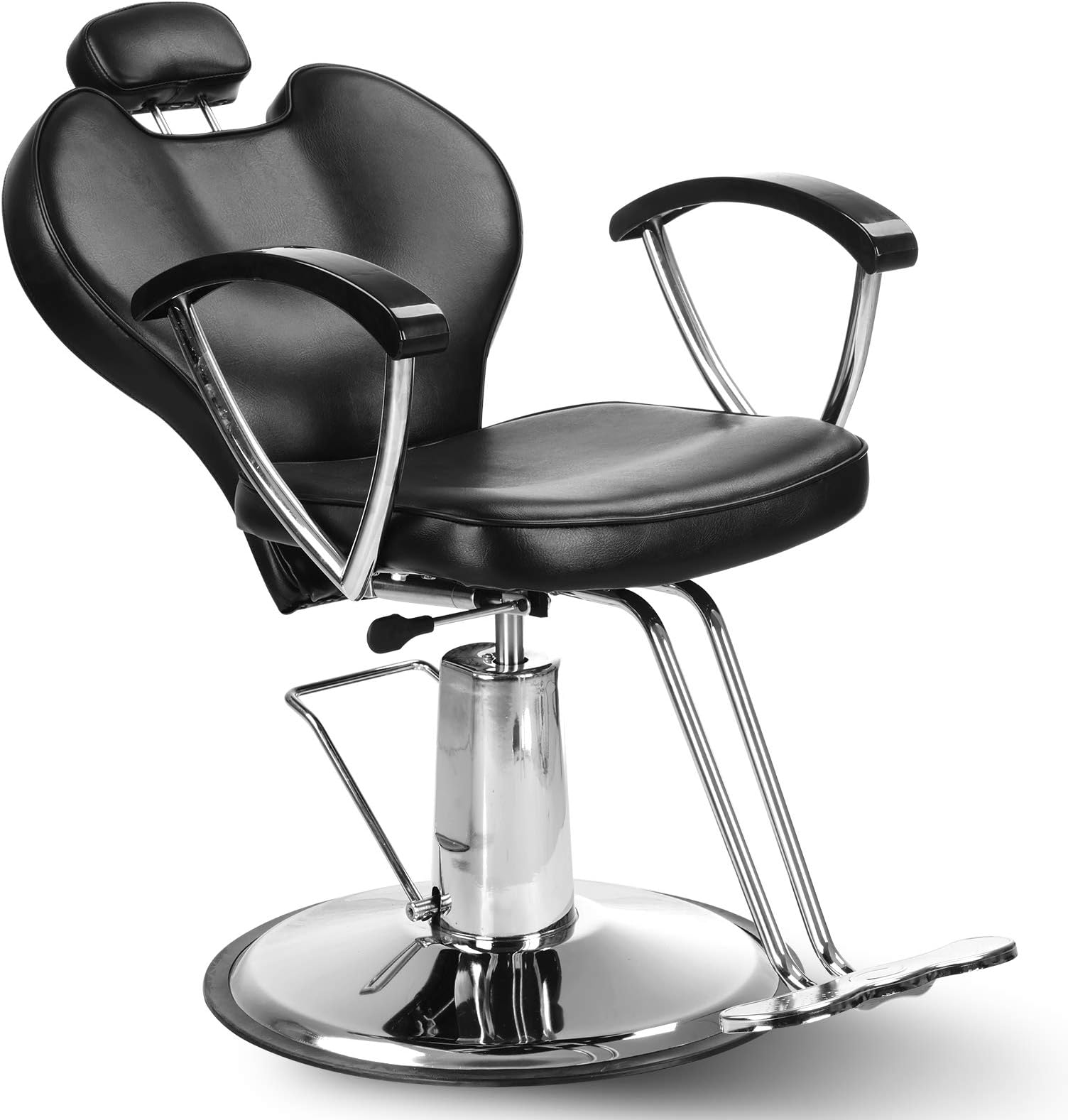 Vosson Salon Chair Reclining Hydraulic Chair 360 Degrees Swivel Barber Chair Tattoo Chairs Heavy Duty Hydraulic Pump Barbering Chair Hair Stylist Chair