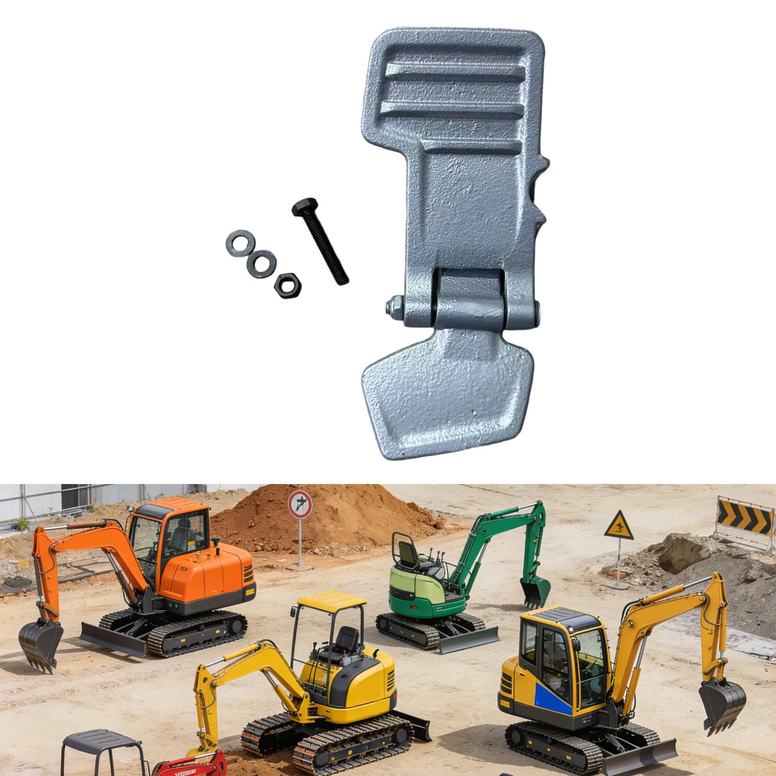 Amagogo Pedale per miniescavatore, Ricambio per Riparazione Esterna, Pedale per Scavare e Camminare, Accessori per miniescavatori per 17 Proprietari di casa, Supporto Sinistro